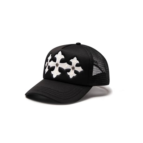 SUPPLIER Cross Leather Patch Mesh Cap (BLACK)｜サプライヤー クロス レザー パッチ メッシュキャップ（ブラック）