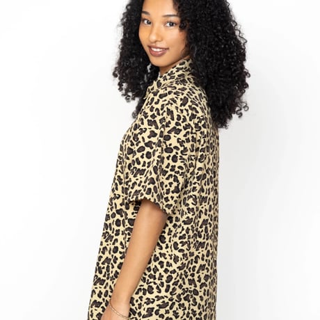 Cookman Work Shirts Short Sleeve Light Leopard (Beige)｜クックマン ワークシャツ ショートスリーブ ライト レオパード（ベージュ）