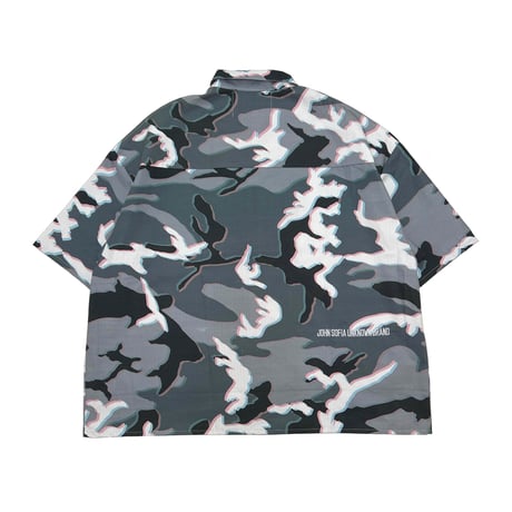 JOHN SOFIA RIPSTOP 3D CITY CAMO SHIRT (GRAY)｜ジョンソフィア リップストップ 3D シティカモ シャツ（グレー）