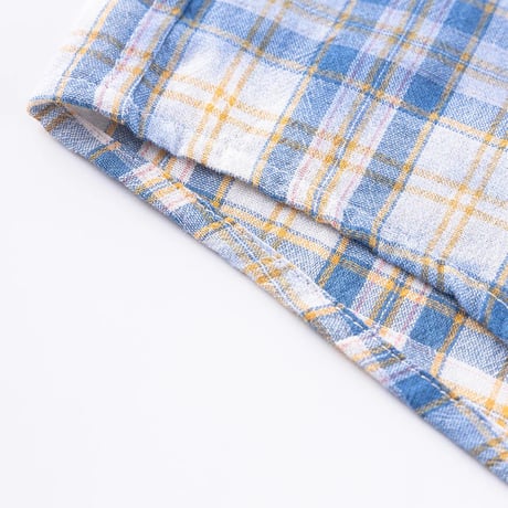 SUPPLIER Rhinestone Cross Check Shirt (BLUE)｜サプライヤー ラインストーン クロス チェックシャツ（ブルー）