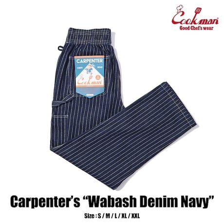 Cookman Carpenter's Pants Wabash Denim (Navy)｜クックマン カーペンターパンツ ワバッシュデニム（ネイビー）