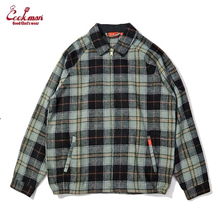Cookman Delivery Jacket Woolmix Tartan Canadian (Black)｜クックマン デリバリージャケット ウールミックス タータン カナディアン（ブラック）