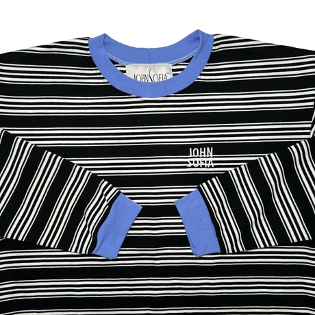 JOHN SOFIA Border Crewneck (Oreo & Blue)｜ジョンソフィア ボーダークルーネック（オレオ＆ブルー）