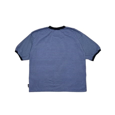 JOHN SOFIA RINGER BORDER SS TEE (DK. PURPLE)｜ジョンソフィア リンガー ボーダー ショートスリーブ ティー（ダークパープル）