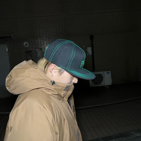 ADG AS Logo Stitch Snapback (Grn)｜ADG ASロゴ ステッチ スナップバック（グリーン）