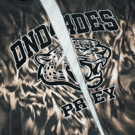DND4DES Leopard Print Embroidered Hoodie (BLACK)｜ディーエヌディーフォーデス レオパードプリント エンブロイダード フーディー（ブラック）