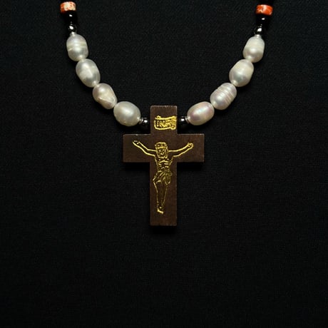 JOHN SOFIA Jeasus Pearl beads necklace (White)｜ジョンソフィア ジーザス パール ビーズネックレス（ホワイト）