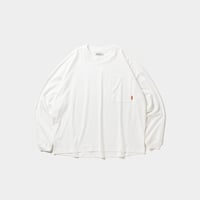 TIGHTBOOTH LABEL LOGO L/S T-SHIRT (White)｜タイトブース ラベルロゴ ロングスリーブ ティーシャツ（ホワイト)