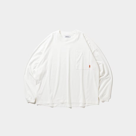 TIGHTBOOTH LABEL LOGO L/S T-SHIRT (White)｜タイトブース ラベルロゴ ロングスリーブ ティーシャツ（ホワイト)