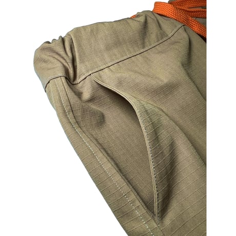 JOHN SOFIA After Zone Panels Ripstop Trousers (Beige/O.D)｜ジョンソフィア アフターゾーン パネルズ リップストップトラウザーズ