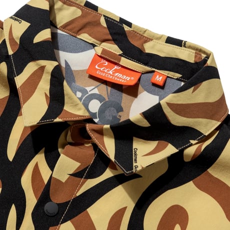 Cookman Work Shirts Short Sleeve Light Tribal Camo (Beige)｜クックマン ワークシャツ ショートスリーブ ライトトライバルカモ（ベージュ）