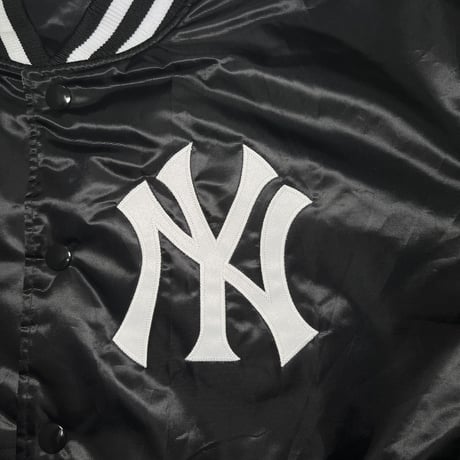 Fanatics Satin Jacket “Black & White” (Yankees, Dodgers)｜ファナティクス サテンジャケット（ブラック＆ホワイト／ヤンキース・ドジャース）