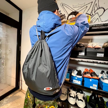 JOHN SOFIA Nylon Knapsack (BLACK/RED) | ジョンソフィア ナイロン ナップサック（ブラック／レッド）