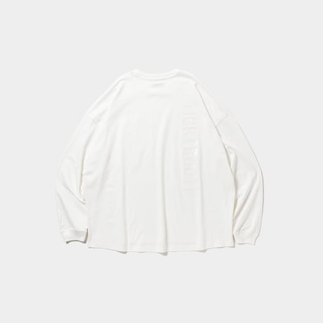 TIGHTBOOTH LABEL LOGO L/S T-SHIRT (White)｜タイトブース ラベルロゴ ロングスリーブ ティーシャツ（ホワイト)