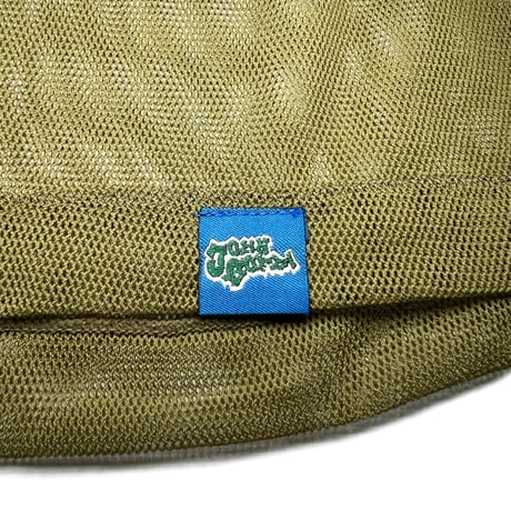 JOHN SOFIA Icon Badge Mesh S/S Tee (Olive/Brown)｜ジョンソフィア アイコンバッジ メッシュショートスリーブTシャツ（オリーブ/ブラウン）