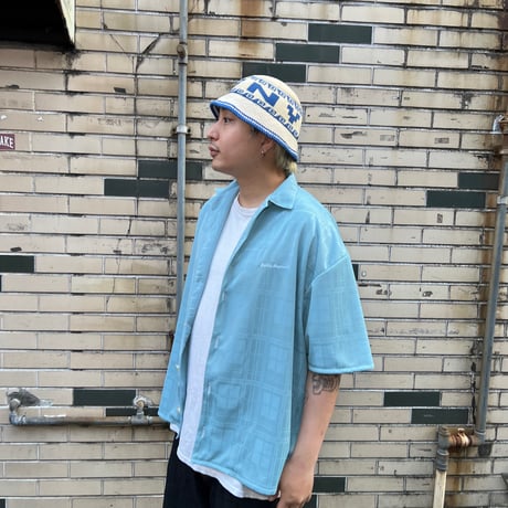 JOHN SOFIA Fresh Wind SS Shirts (Sky/Mint, Sky/Wht, Sky/Blk)｜ジョンソフィア フレッシュウィンド ショートスリーブシャツ