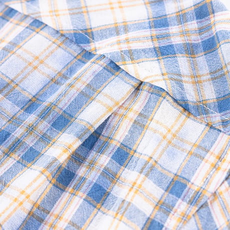 SUPPLIER Rhinestone Cross Check Shirt (BLUE)｜サプライヤー ラインストーン クロス チェックシャツ（ブルー）
