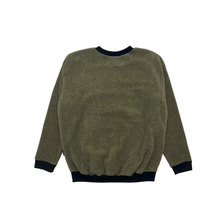 JOHN SOFIA Urban Tapestry Fleece Crewneck (Olive)｜ジョンソフィア アーバンタペストリー フリースクルーネック（オリーブ）