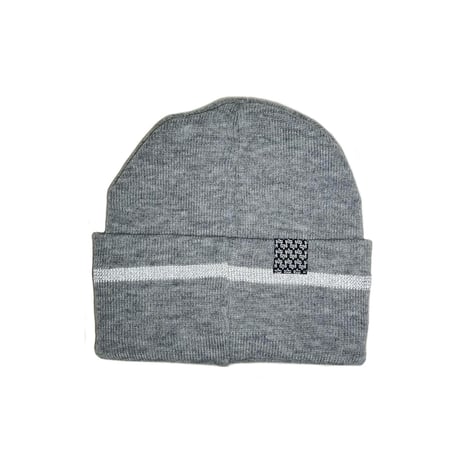 AFC Reflective Line W-Beanie (Grey)｜エーエフシー リフレクティブライン ダブルビーニー（グレー）