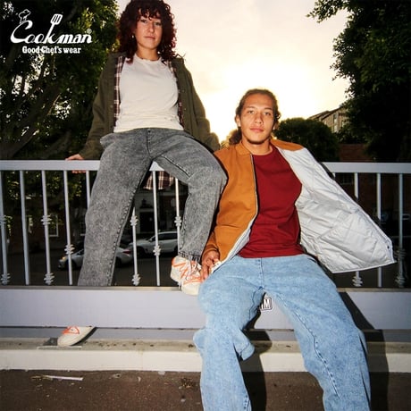 Cookman Chef Pants Snow Washed Denim (Blue)｜クックマン スノーウォッシュド デニム シェフパンツ（ブルー）