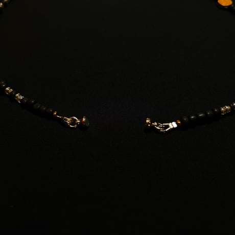 JOHN SOFIA Jesus Cross Beads Necklace (Black/Silver)｜ジョンソフィア ジーザス クロスビーズネックレス（ブラック/シルバー）