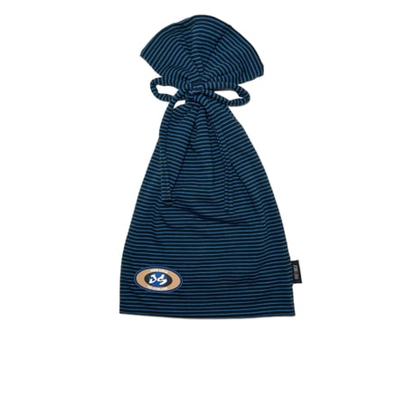 JOHN SOFIA Border Tube Beanie (Black&Blue)｜ジョンソフィア ボーダー チューブ ビーニー（ブラック＆ブルー）