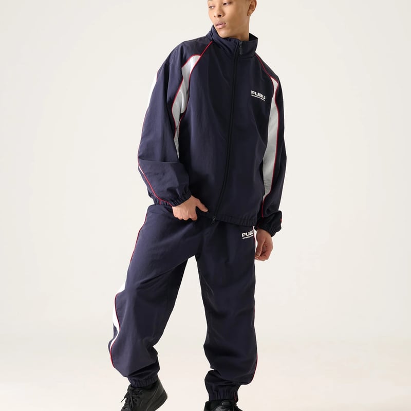 FUBU TRACK JACKET & PANTS “SET-UP” (NAVY)｜フブ トラ