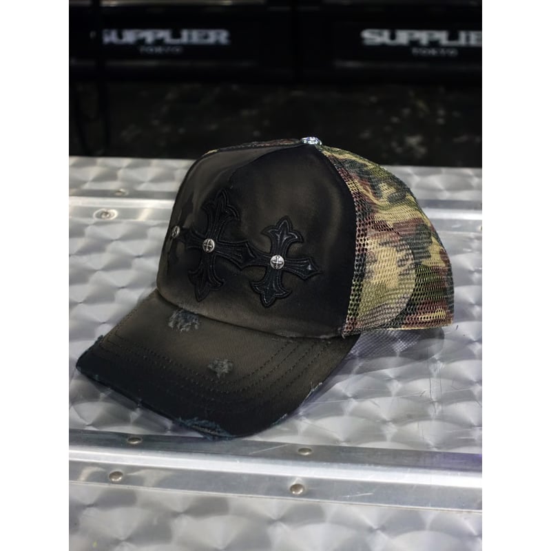 SUPPLIER Camouflage Cross Leather Patch Mesh Ca