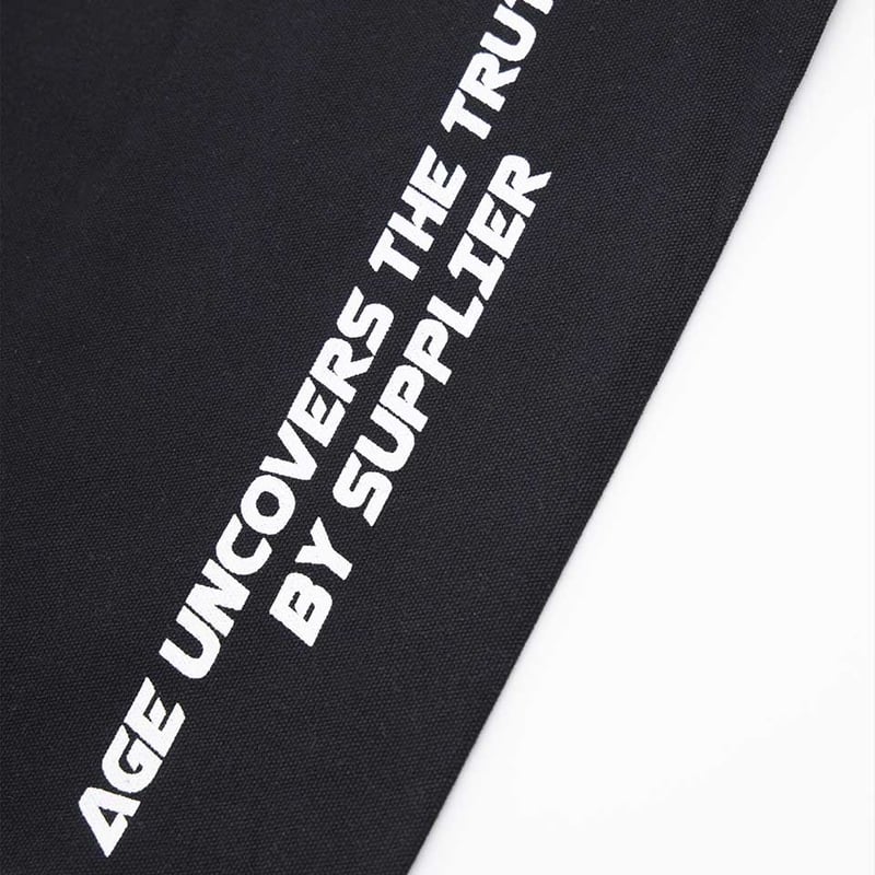 AGE FACTORY×SUPPLIER Logo Tote Bag (Black)｜エイジフ