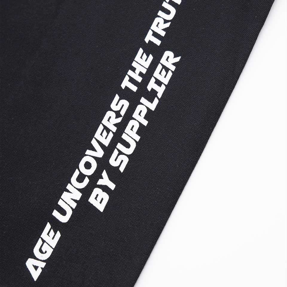 AGE FACTORY×SUPPLIER Logo Tote Bag (Black)｜エイジフ