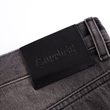 SUPPLIER Royal Cross Rhinestone Baggy Denim Shorts (BLACK)｜サプライヤー ロイヤルクロス ラインストーン バギーデニムショーツ（ブラック）