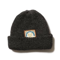 EVISEN BEST MATCH LABEL BEANIE (Black)｜エヴィセン ベストマッチ ラベル ビーニー（ブラック）