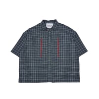 JOHN SOFIA One Button Check Shirt (Black)｜ジョンソフィア ワンボタン チェックシャツ（ブラック）