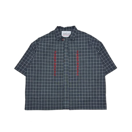 JOHN SOFIA One Button Check Shirt (Black)｜ジョンソフィア ワンボタン チェックシャツ（ブラック）