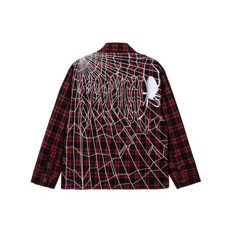REVENGE EMBSPIDER FLANNEL (RED)｜リベンジ EMBスパイダー フランネル（レッド）