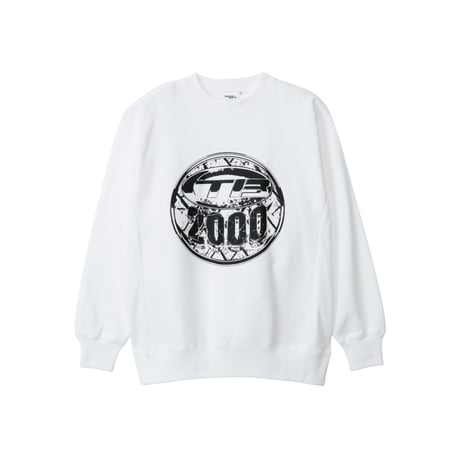 THROWBACK2000 Metalic TB Sweat (White)｜スローバック2000 メタリック TB スウェット（ホワイト）
