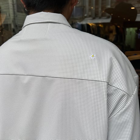 JOHN SOFIA Daisy Squares LS Shirt (White)｜ジョンソフィア デイジースクエアーズ ロングスリーブシャツ（ホワイト）
