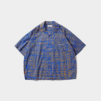 TIGHTBOOTH BLEEDING LOGO ALOHA (BLUE×MUSTARD)｜タイトブース ブリーディング ロゴ アロハ（ブルー×マスタード）