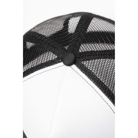SUPPLIER Cross Leather Patch Mesh Cap (BLACK/WHITE)｜サプライヤー クロス レザー パッチ メッシュキャップ（ブラック／ホワイト）