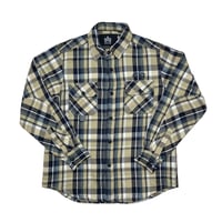 ATTACK ORIGINAL Arch Logo Heavy Flannel Shirt (Beige)｜アタックオリジナル アーチロゴ ヘビーフランネルシャツ（ベージュ）