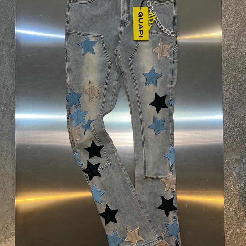GUAPI Powder Blue Vintage Stars Denim (Vintage