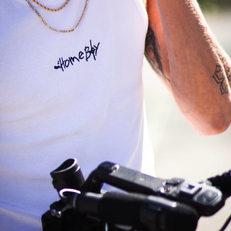 HOMEBOY TANK TOP ACHSEL H. (WHITE)｜ホームボーイ タンクトップ アクセル H.（ホワイト）