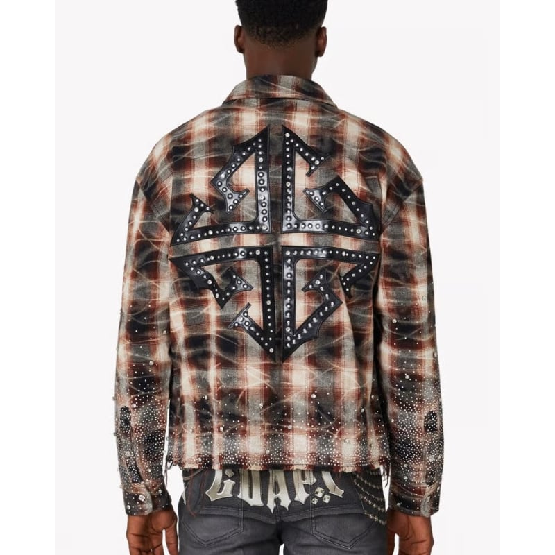 GUAPI Mocha Rhinestone Flannel (Brown)｜グアピ モカ ラ