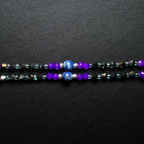 JOHN SOFIA Beads Necklace (Black Metal & Earth)｜ジョンソフィア ビーズネックレス（ブラックメタル/アース）