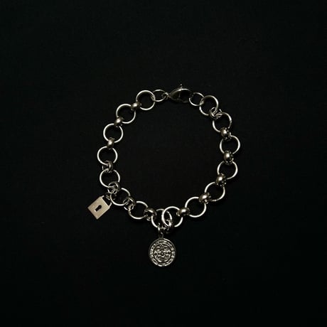 JOHN SOFIA Medal & Keyhole Bracelet (Silver)｜ジョンソフィア メダル＆キーホール ブレスレット（シルバー）