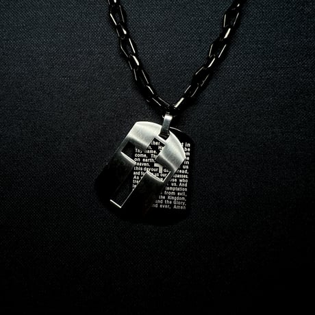 JOHN SOFIA “Crosscut Dogtag”  chain necklace (Obsidian Black)｜ジョンソフィア クロスカットドッグタグ チェーンネックレス (ブラック)