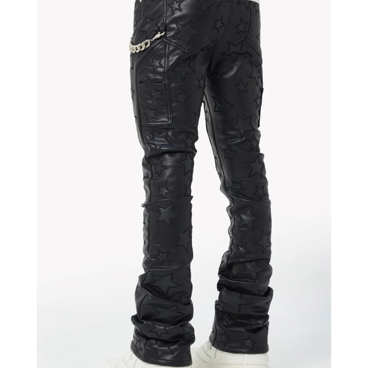 GUAPI Obsidian Black Stars Leather Pant (Black)