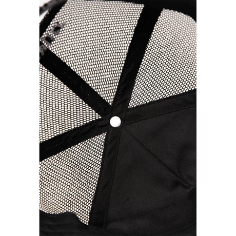SUPPLIER Triple Black Cross Leather Patch Mesh Cap (BLACK)｜サプライヤー トリプルブラック クロス レザーパッチ メッシュキャップ（ブラック）