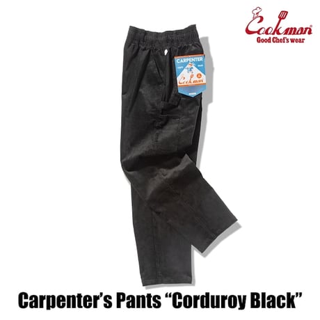 Cookman Carpenter's Pants Corduroy (Black)｜クックマン カーペンターパンツ コーデュロイ（ブラック）