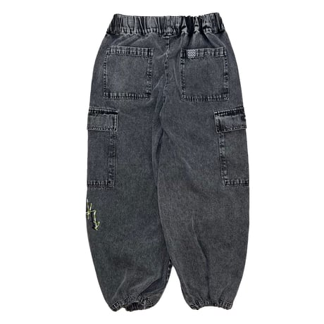ADG Tagging Slam Dnm Cargo Pants (Blk)｜エーディージー タギング スラムデニム カーゴパンツ（ブラック）